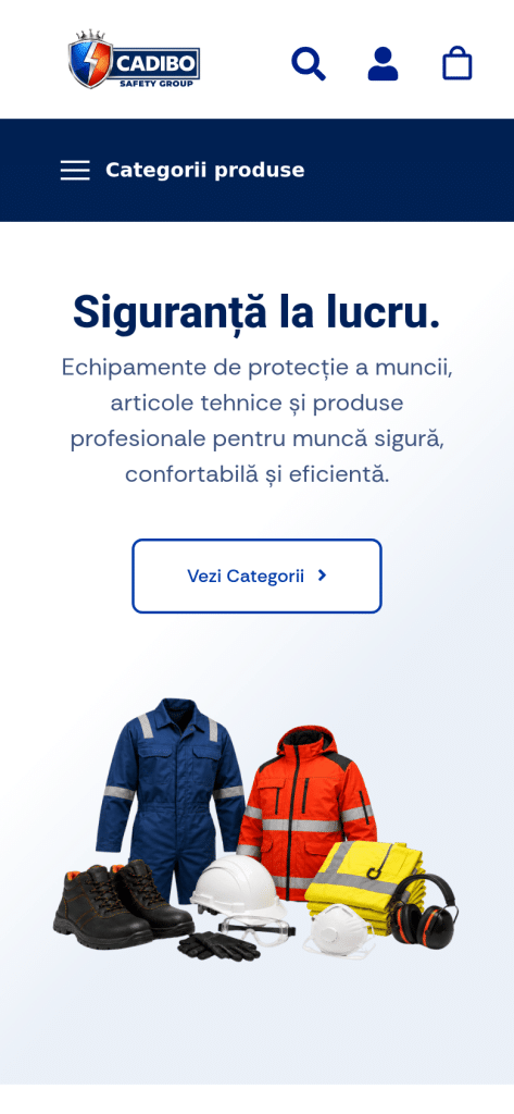 Prima pagină cadibo.ro pe mobil