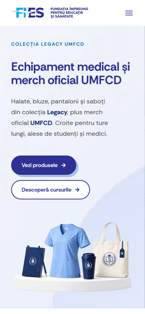 Prima pagină fies.ro pe mobil